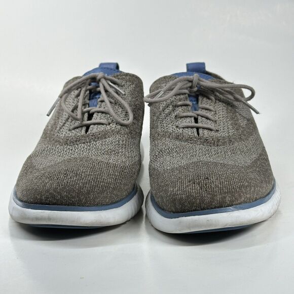 Cole Haan Shoes Mens Size 9.5 2.ZeroGrand Stitchlite Grey Wingtip Oxfords C26927 - Picture 2 of 15